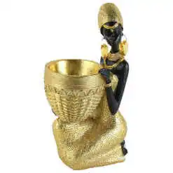 Statueta Negresa cu bol, din rasina 13x24 CM