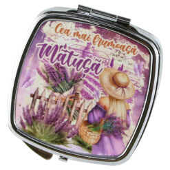Oglinda de buzunar "Cea mai frumoasa Matusa", Lavanda