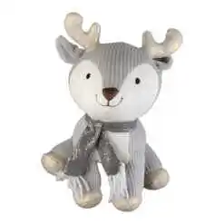 Jucarie de plus - Ren cu fular si corn cu sclipici 25 CM
