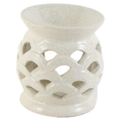 Candela aromaterapie din ceramica, 8x9 CM, alb