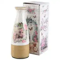 Vaza din ceramica Roses 7x20 CM, in cutie decorativa, M.291