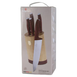 Set 5 cutite cu suport bambus, Leonardo, Berlinger Haus, rotund