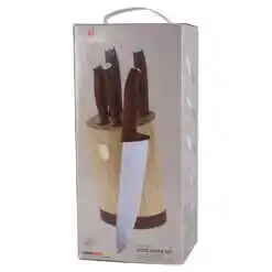 Set 5 cutite cu suport bambus, Leonardo, Berlinger Haus, rotund