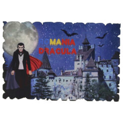 Magnet frigider din lemn, 9x6 CM, Romania, Dracula
