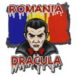 Magnet frigider din lemn, 7x7 CM, Romania, Dracula