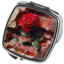 Oglinda de buzunar "Cu multe dragoste", trandafir 7 CM