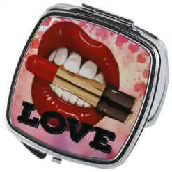 Oglinda de buzunar "Love", ruj 7 CM