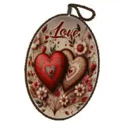 Suport oale decor "Love" inimioare 13x19 CM