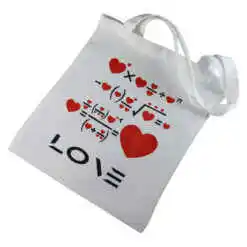 Sacosa textil 28x34 CM "Love", inimioare