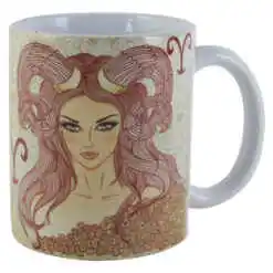 Cana ceramica Zodia Berbec, 330 ml