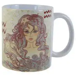 Cana ceramica Zodia Varsator, 330 ml