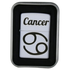 Bricheta metalica "Cancer", 3.5x5 CM, Alb, Rac