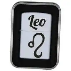 Bricheta metalica "Leo", 3.5x5 CM, Alb, Leu