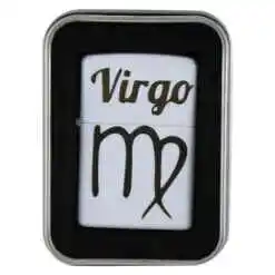 Bricheta metalica "Virgo", 3.5x5 CM, Alb, Fecioara