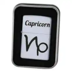 Bricheta metalica "Capricorn", 3.5x5 CM, Alb