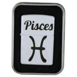 Bricheta metalica "Pisces", 3.5x5 CM, Alb, Pesti