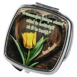 Oglinda de buzunar "Frumusetea incepe...", lalea 7 CM