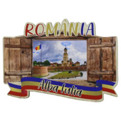 Magnet frigider din lemn "Romania" 9x6.5 CM, Alba Iulia
