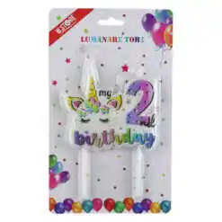 Lumanare tort "My 2 nd Birhday, Unicorn