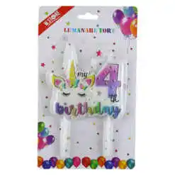 Lumanare tort "My 4 th Birhday, Unicorn