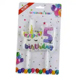 Lumanare tort "My 5 th Birhday, Unicorn