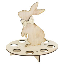 Suport Iepuras din lemn pentru 8 oua, 26x25 CM