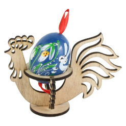 Suport Cocos din lemn cu oua din lemn 14x9 CM