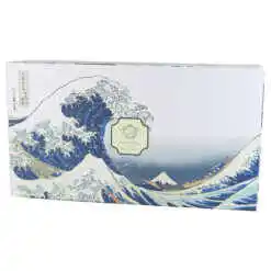 Alternative view of Set 6 cesti cu farfurii "The great Wave" de Hokusai, 250 ml, in cutie decorativa