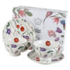 Set 2 cesti cu farfurii, din portelan "Flower Meadow", 250 ml, in cutie decorativa