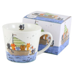 Cana portelan "Cats World, Cat Crew", 600 ml, in cutie decorativa, Pisici