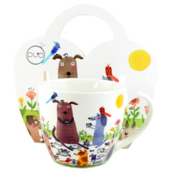 Cana portelan "Dogs World, Picnic" 460 ml, in ambalaj decorativ