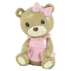 Figurina Ursulet din rasina, 5x7.5 CM, Roz