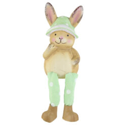 Figurina Iepuras din ceramica, cu picioare mobile, 6x18 CM