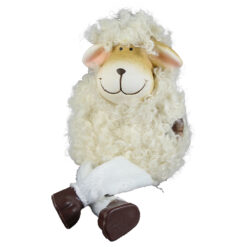 Figurina Miel din ceramica 8x17 CM, cu blana sintetica si picioare mobile