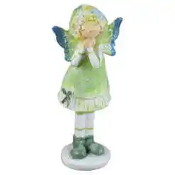 Figurina cu aripi Fluture 4x10 CM, Verde, din rasina