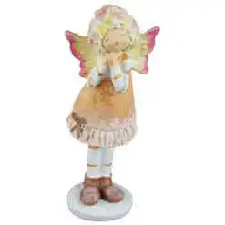 Alternative view of Figurina cu aripi Fluture 4x10 CM, Portocaliu, din rasina