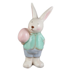 Figurina Iepuras cu ou 7x16 CM, din portelan