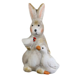 Figurina Iepuras din ceramica 5x10 CM, cu gaina