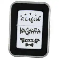 Bricheta metalica "A legjobb Nagyapa a vilagon", 3.5x5 CM, Alb