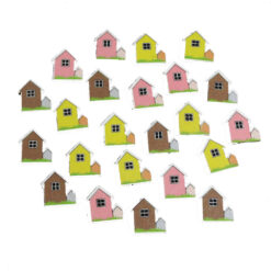 Set Casute din lemn 2 CM, multicolor