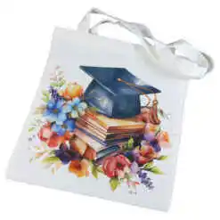 Sacosa Textil, Toca cu flori, 30x35 CM