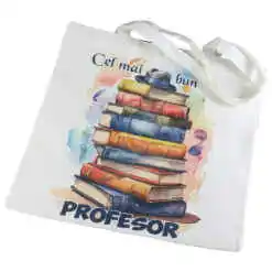 Sacosa Textil "Cel mai bun Profesor", 40x40 CM