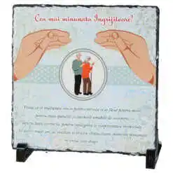 Placa ardezie "Cea mai minunata Ingrijitoare..." 19x19 CM