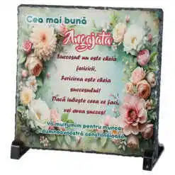 Placa ardezie "Cea mai buna Angajata..." 19x19 CM