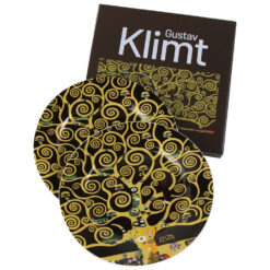 Set 2 farfurii desert 19 CM "Tree of Life" de Gustav Klimt, in cutie decorativa