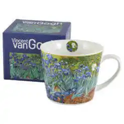 Cana din portelan 600 ml "Irises"de V. van Gogh, in cutie decorativa