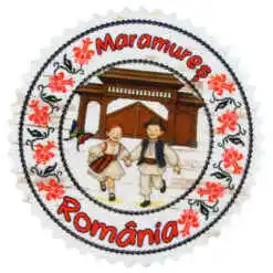 Magnet din ceramica "Romania, Maramures" 7 CM