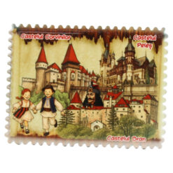Magnet din ceramica "Romania" 8x6 CM, Castele