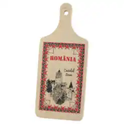 Tocator decorativ "Romania/Castelul Bran" 12x28 CM