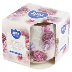 Lumanare parfumata in pahar sticla Soft Peony 8x7 CM, Aura